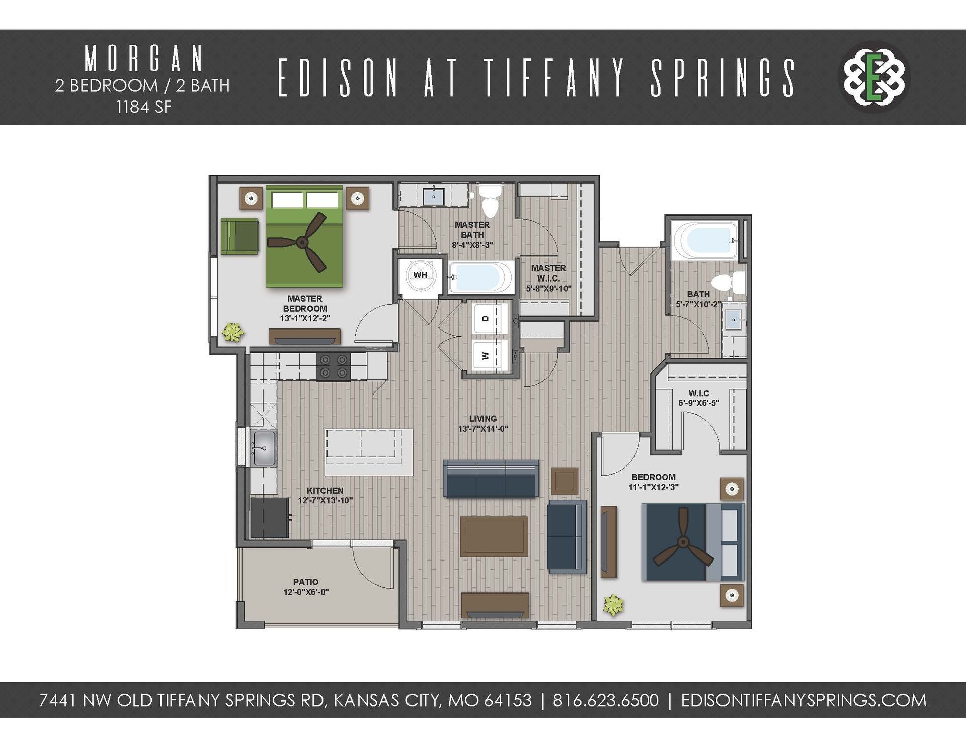 A floor plan of a house called edison at tiffany springs
