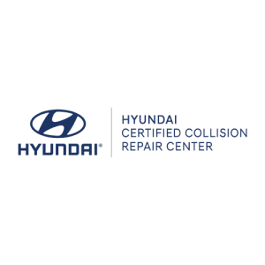 Hyundai certified collision repair center logo on a white background