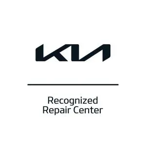 A black and white logo for a recognized repair center.