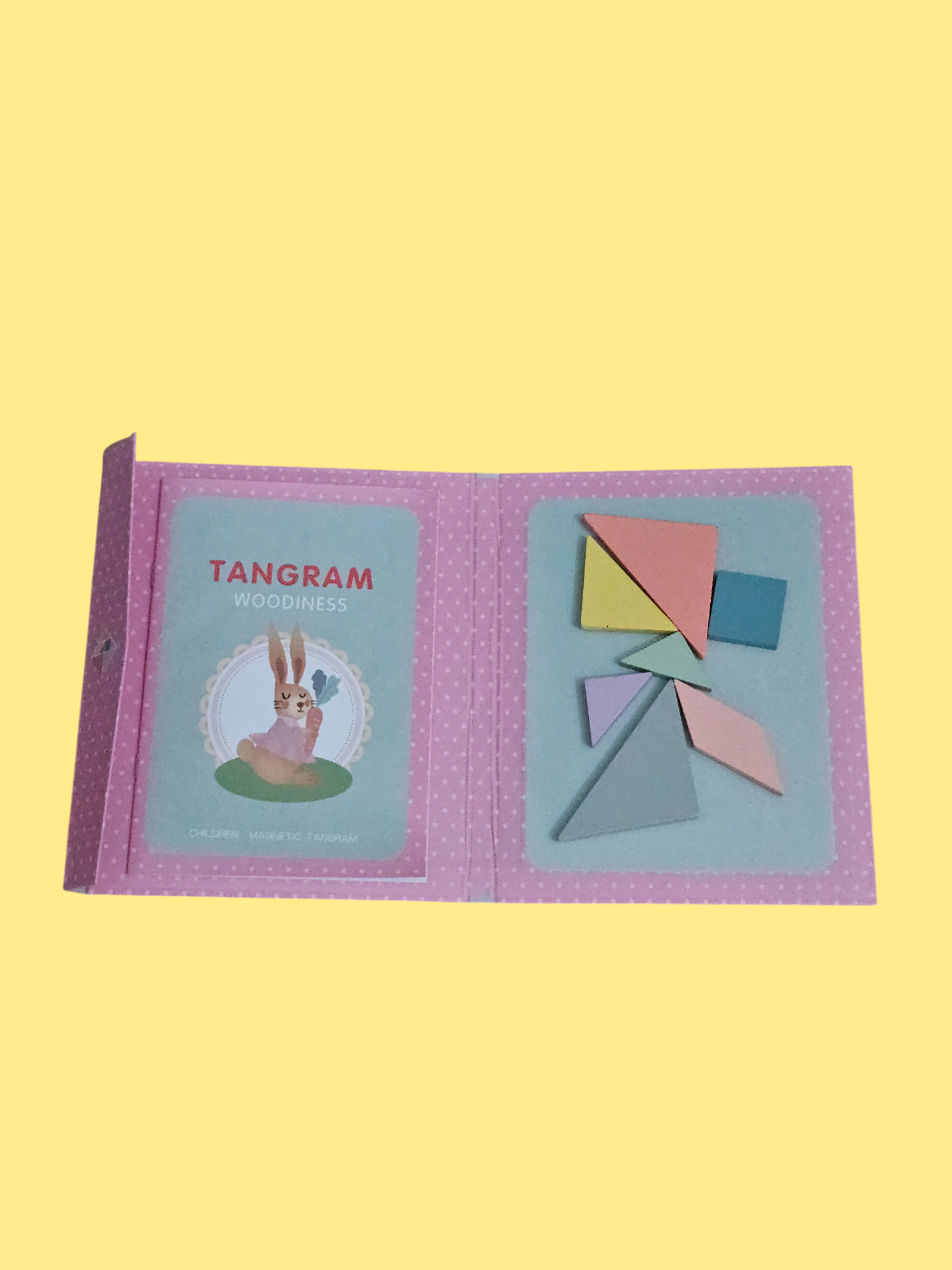 Tangram imantado rosa