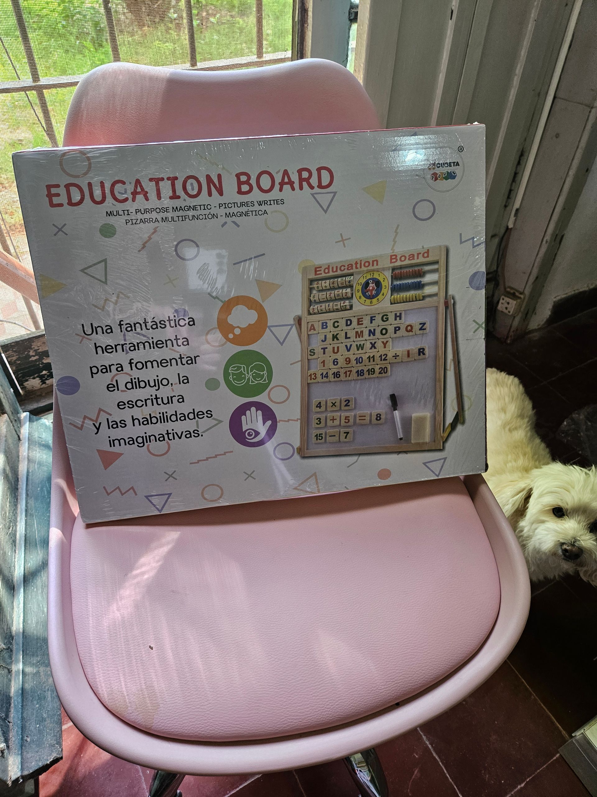 Pizarra Educativa Magnética Multifunción de Madera