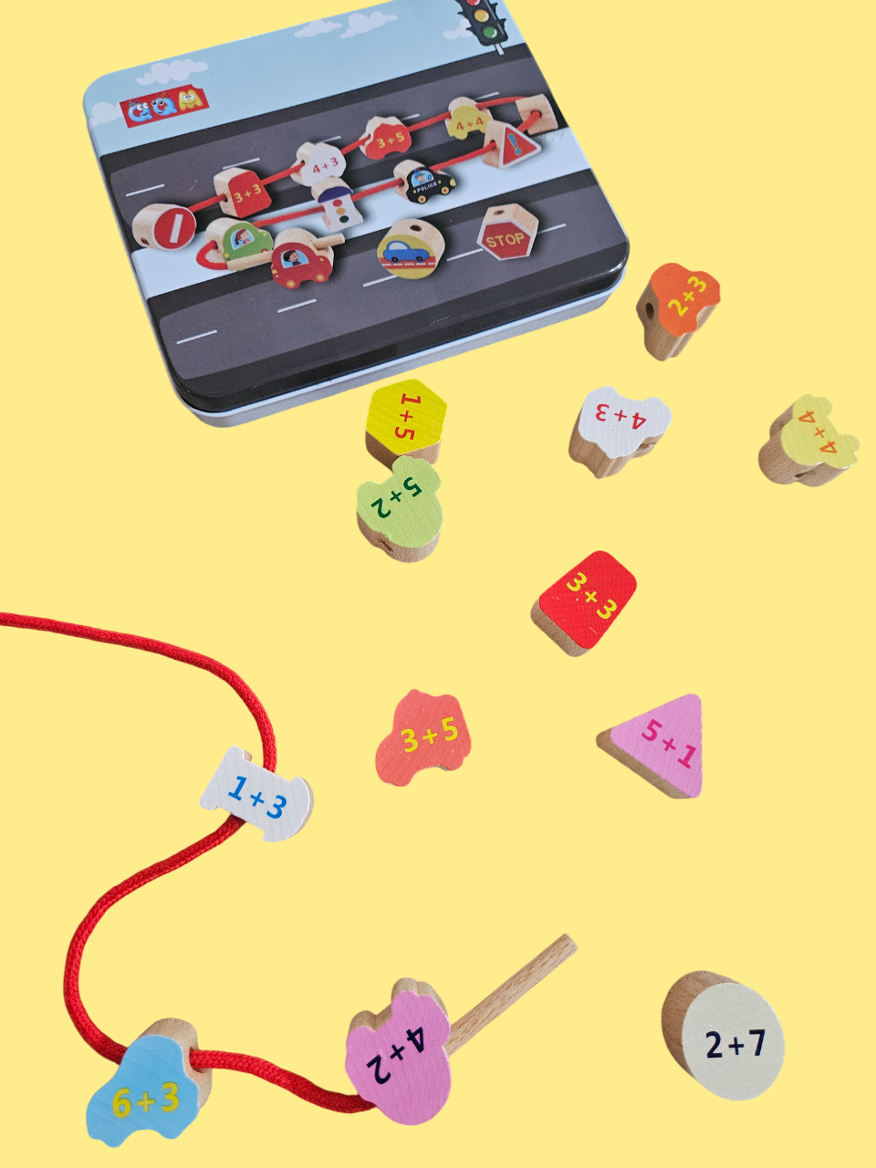 Laberinto de Enhebrado de tránsito y Matemáticas.