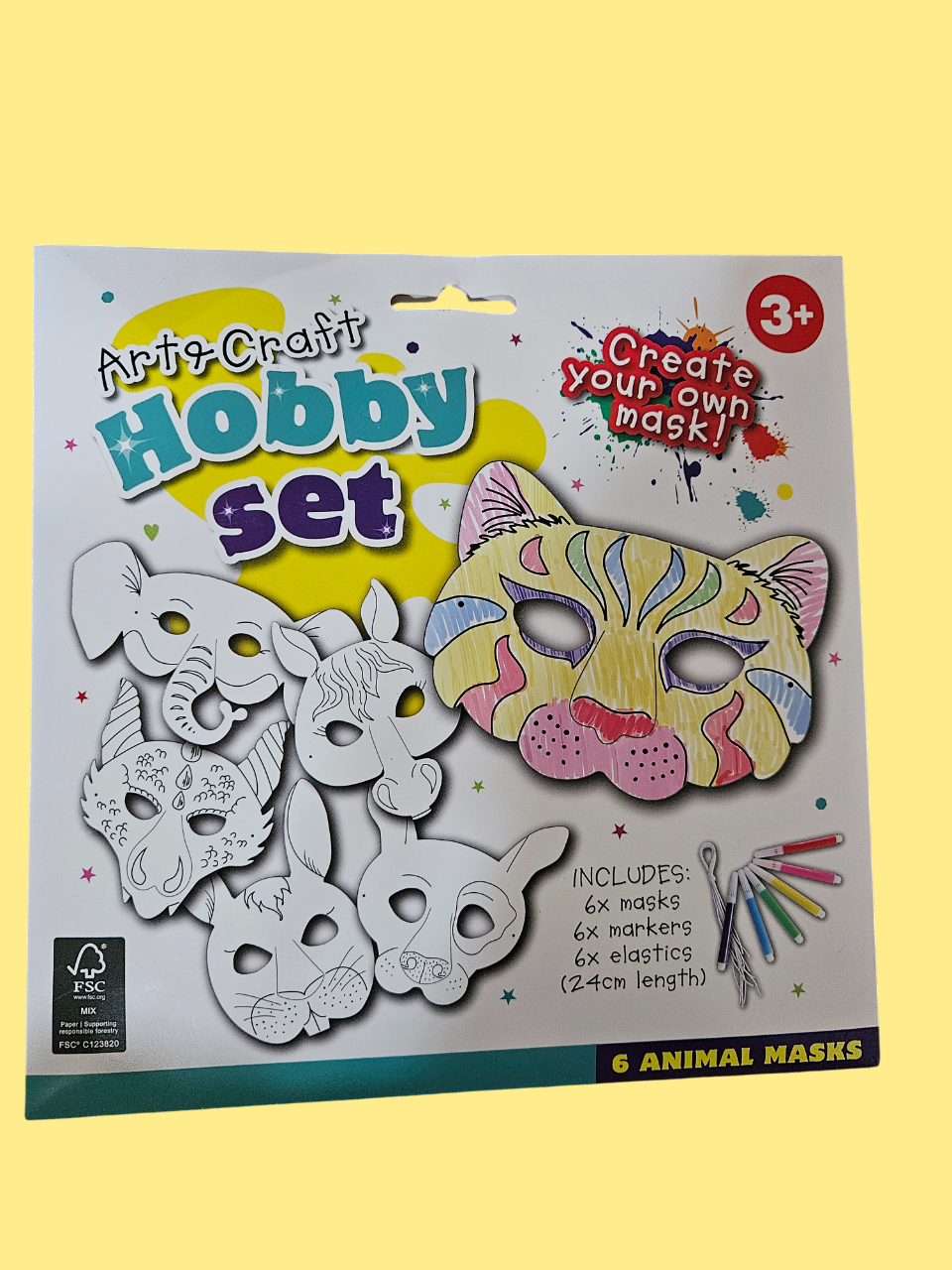 Juego creativo: Máscaras de Animales para Colorear