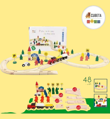 Pista de trenes de Madera