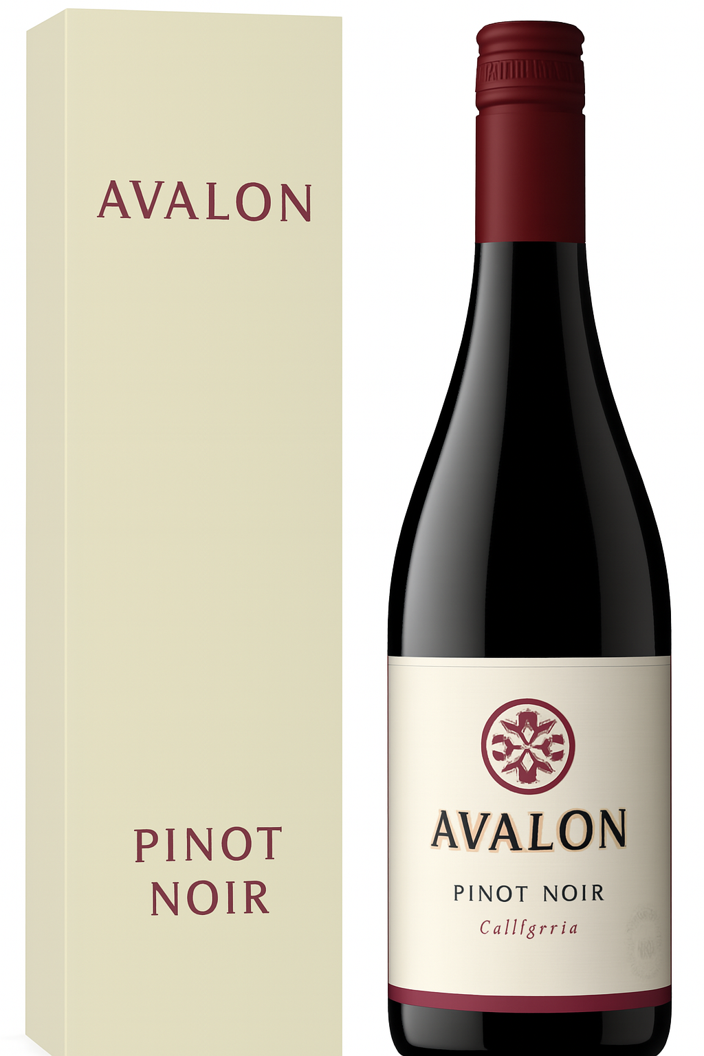 Bottle of Josh Pinot Grigio wine and its box, both light beige with black script.