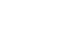 Logo for Deckscape KC, a deck building company, with roof silhouette and phone number.