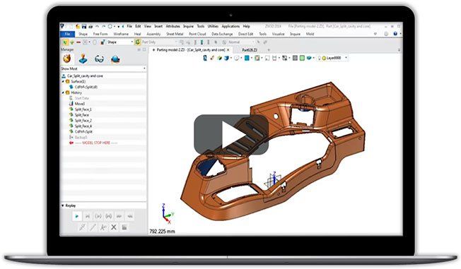 ZW3D Mold Design - Parting