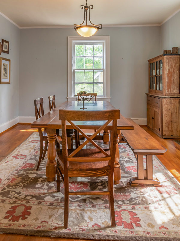 A living room filled with furniture and a couch