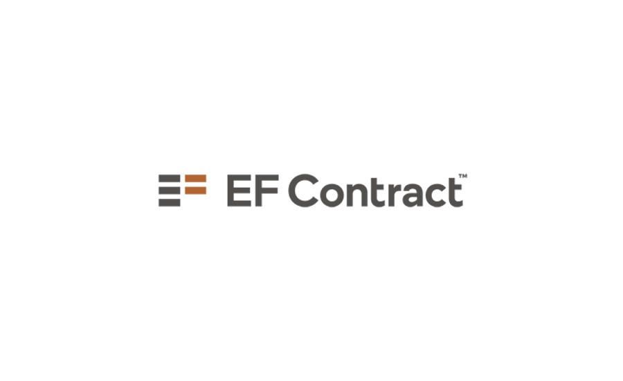 The ef contract logo is on a white background.