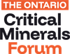 The Ontario Critical Minerals Forum logo: blue text on white. 