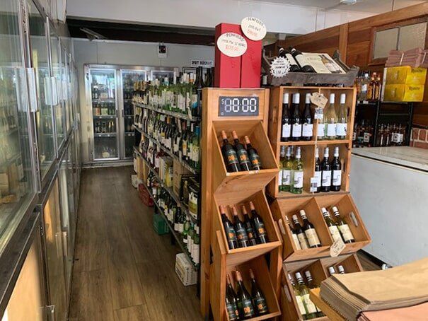 Wine Display — Café & Bottle Shop Fingal Bay, QLD