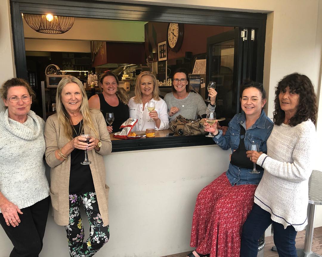 Women Drinking Wine — Café & Bottle Shop Fingal Bay, QLD