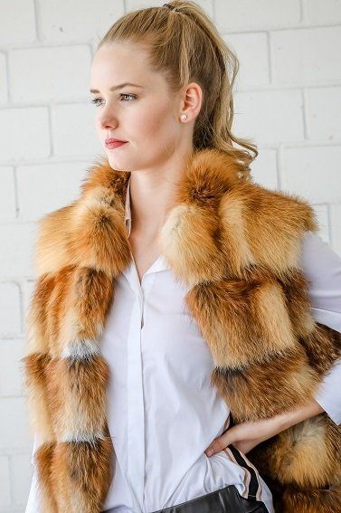 Weste Rotfuchs Pelz