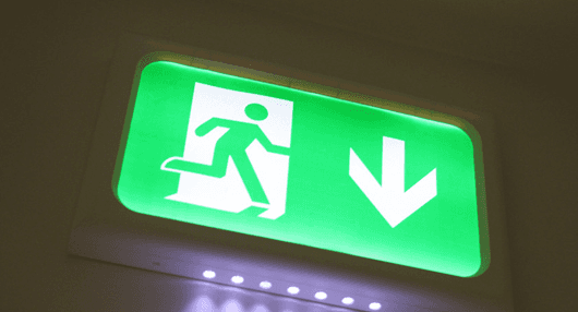 LED lighting for an emergency exit board 
