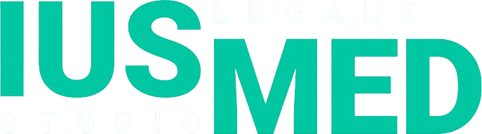 Logo IUS MED in verde acqua.
