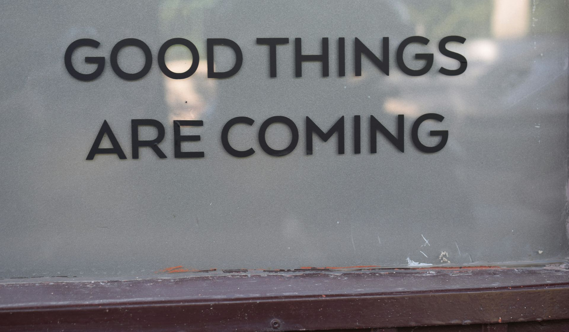 A sign that says, 