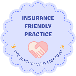 Icon that says 'Insurance Friendly Practice' from Mentaya