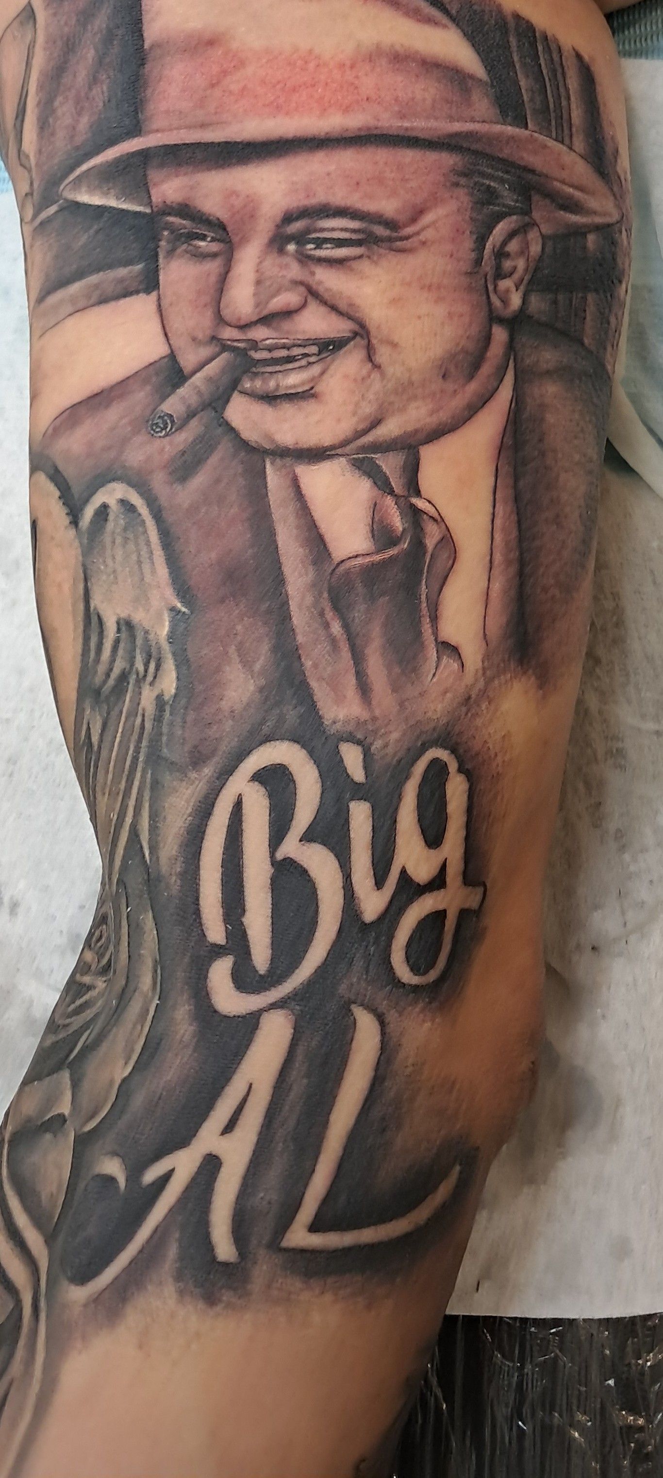 Tattoo of Al Capone with 
