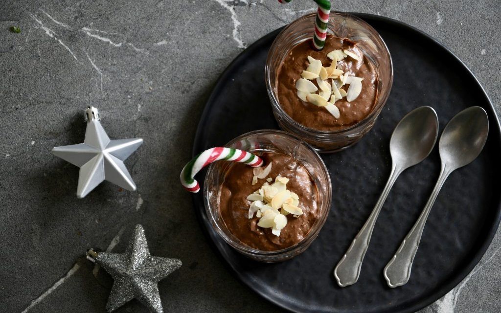 chocolademousse | vegan kerstmenu | Groene Dromers