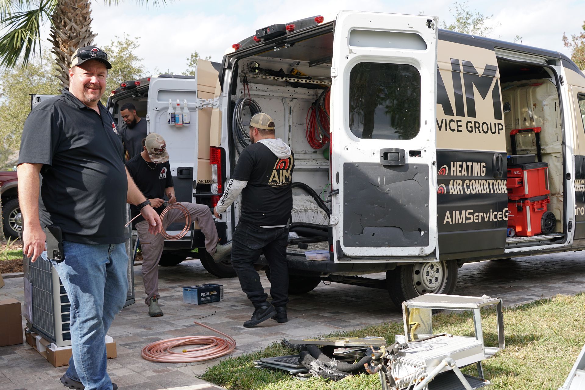 AIM Service Group installing ac unit Crestview,fl