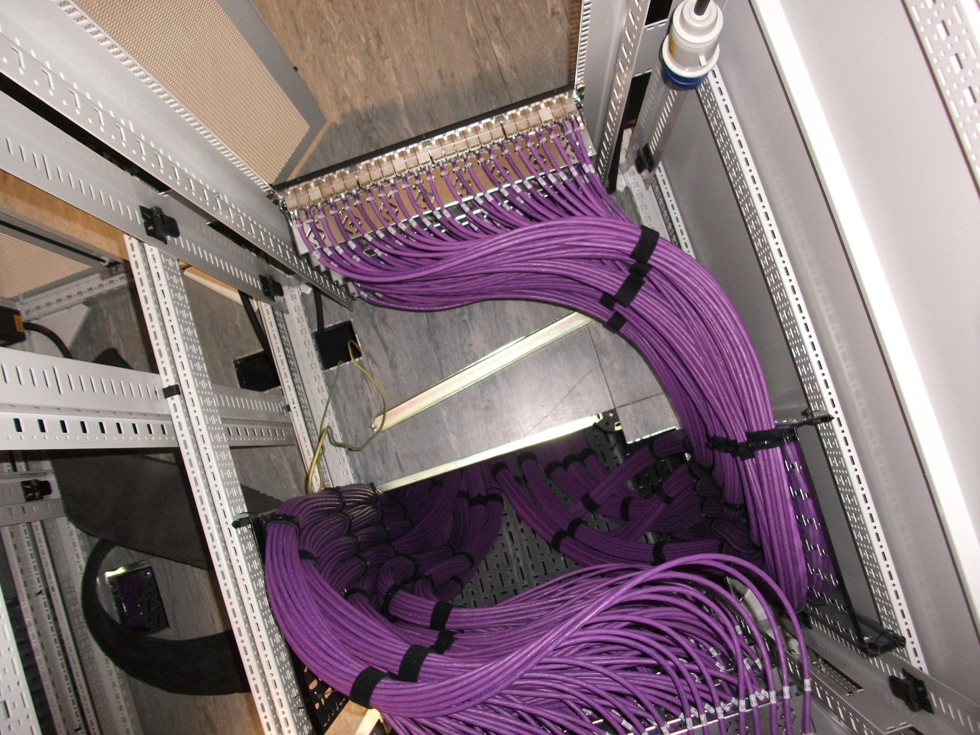 purple cables installed
