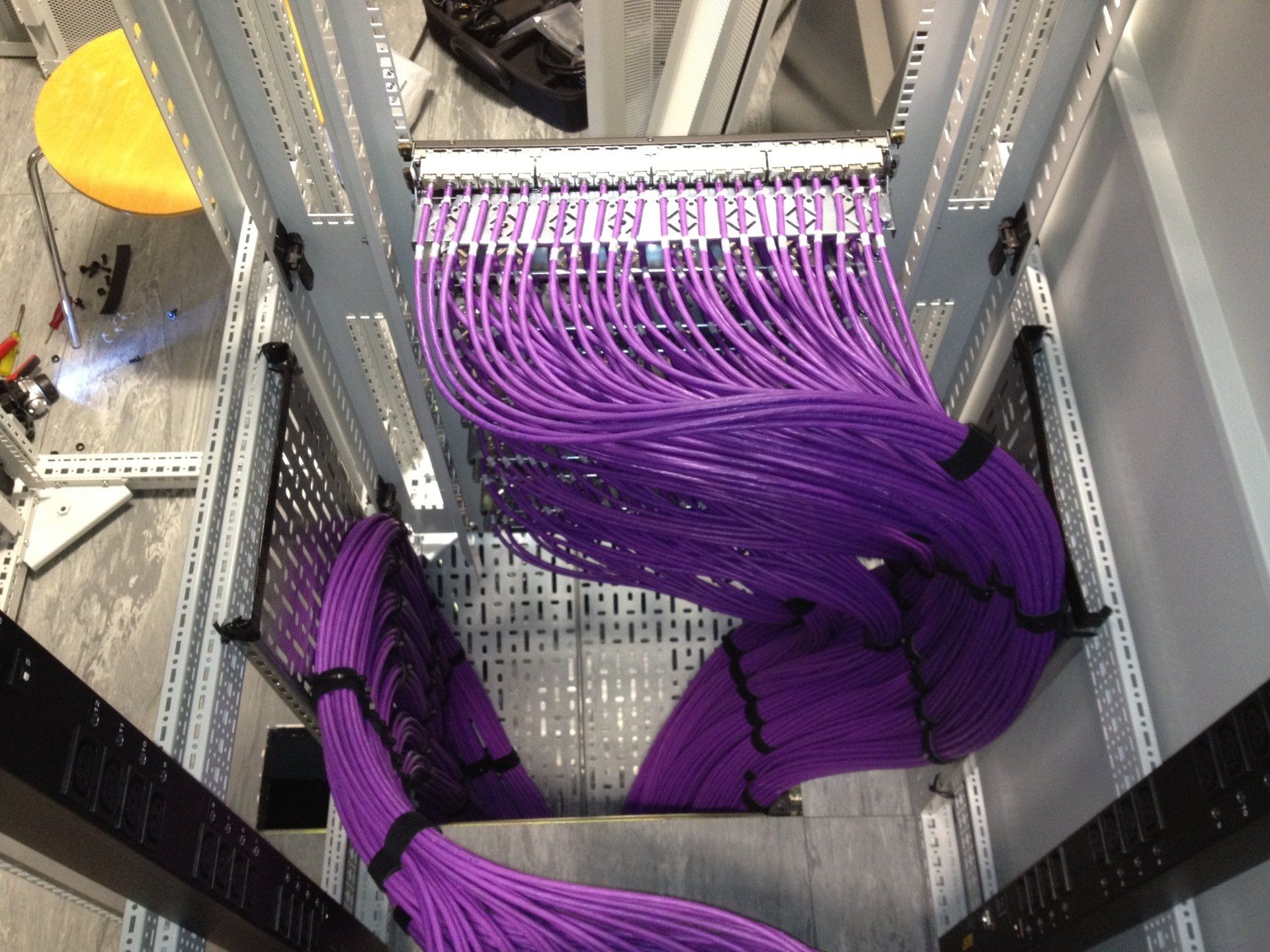 purple data cabling