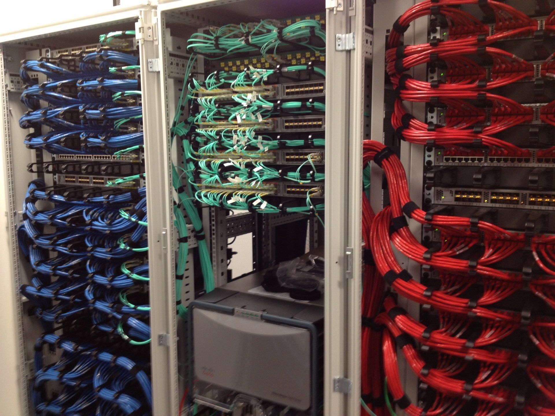 servers with cabling