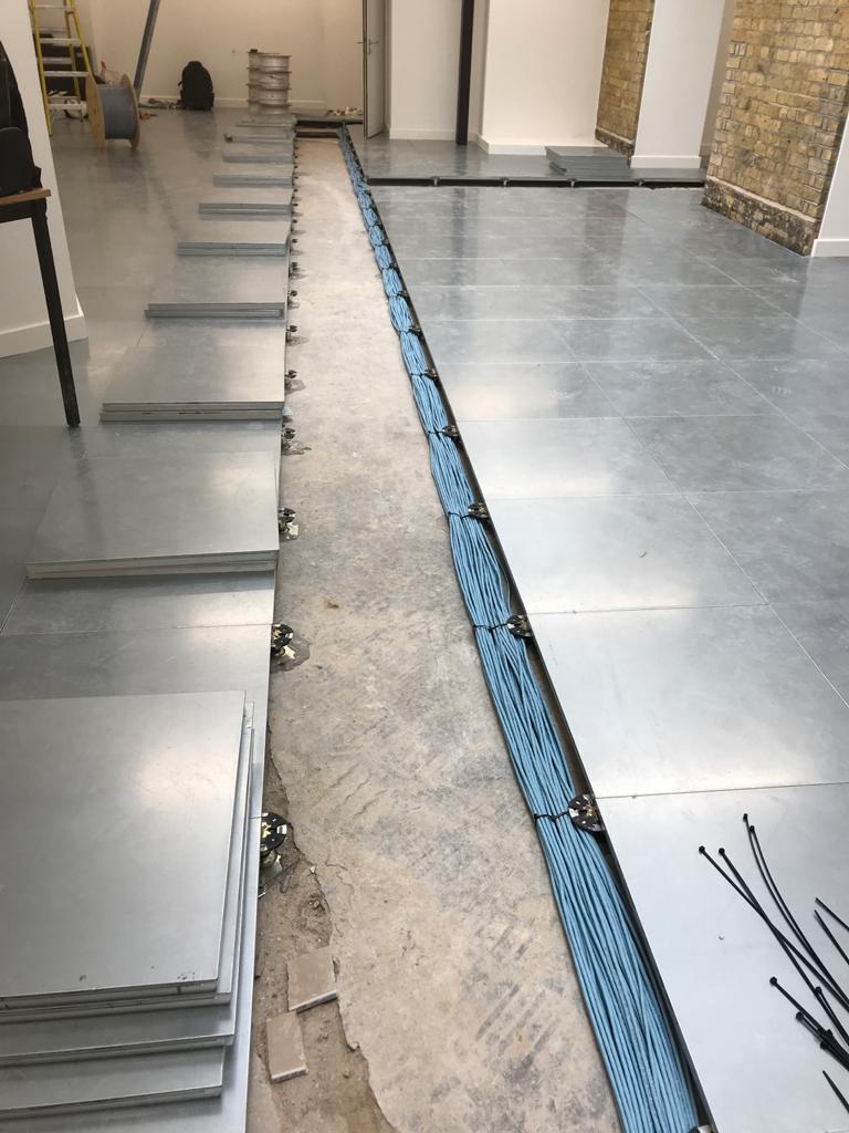 flooring work for cables