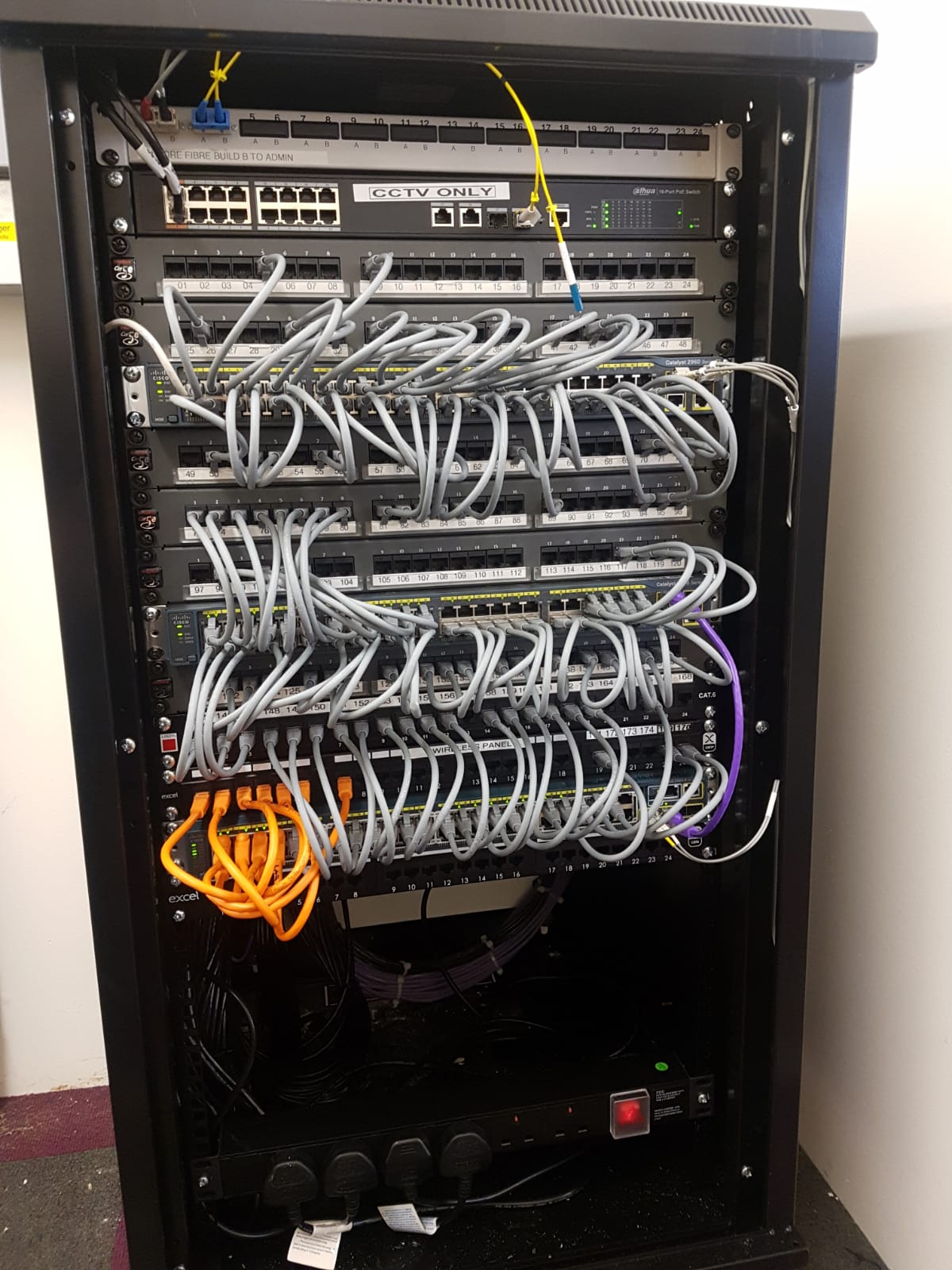 cabled server box