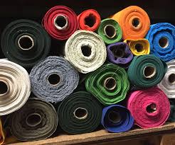 Rolls of fabric choices