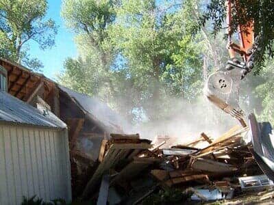 House Demolition On-going — Excavation Services in Logan, Utah