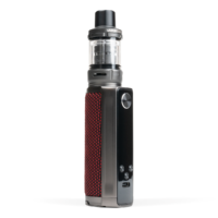 Vaporesso Target 100 Vape Kit with iTank & GTi Mesh Coils in Sunset Red on White Background Studio Shot