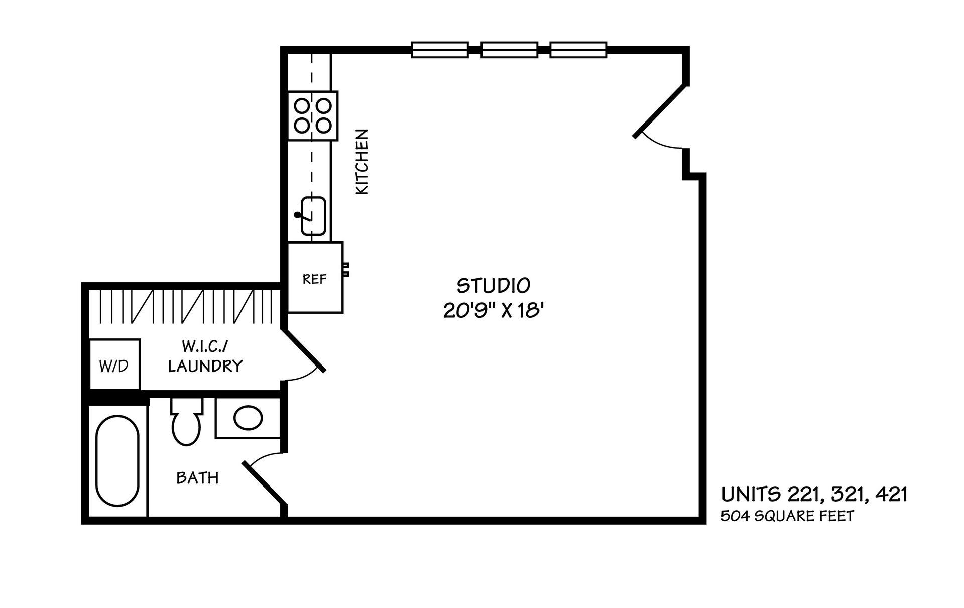 Floor Plan: Studio