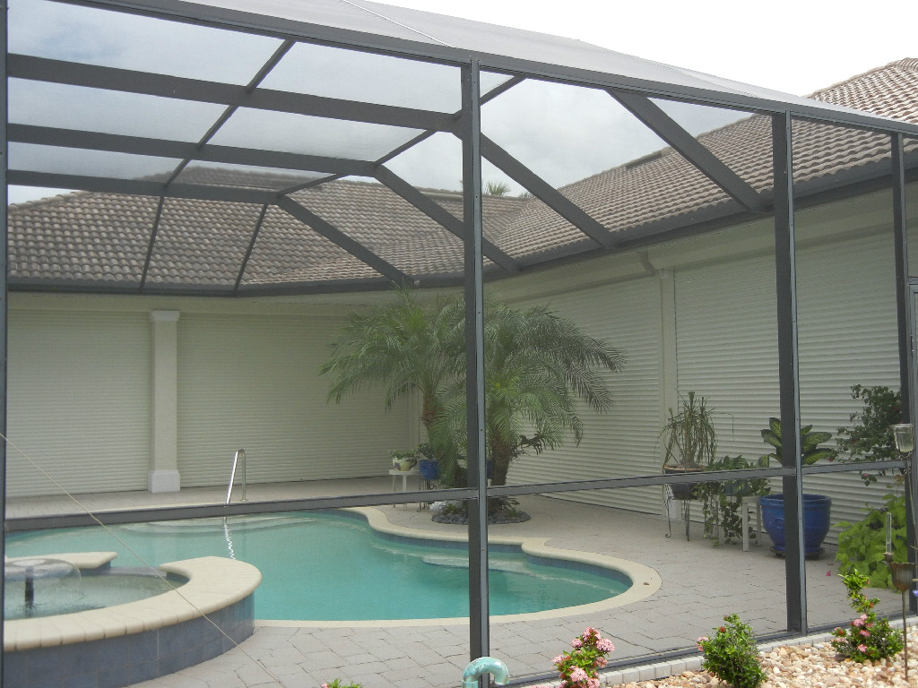 Swimming Pool with Roll Door — Fort Myers, FL — Storm Shutter Warehouse