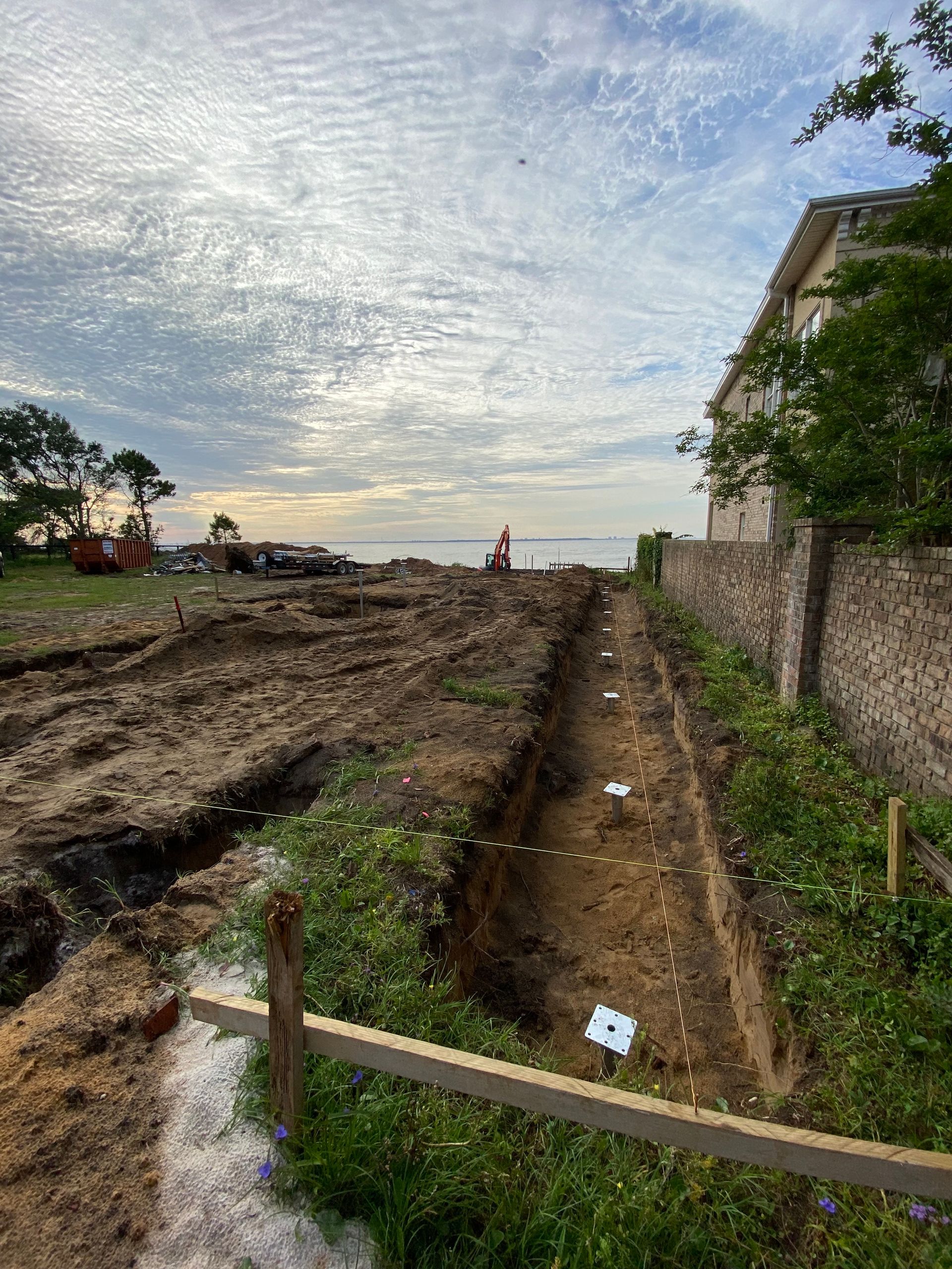 Pile installation done for a house by Gulf States Construction & Piles