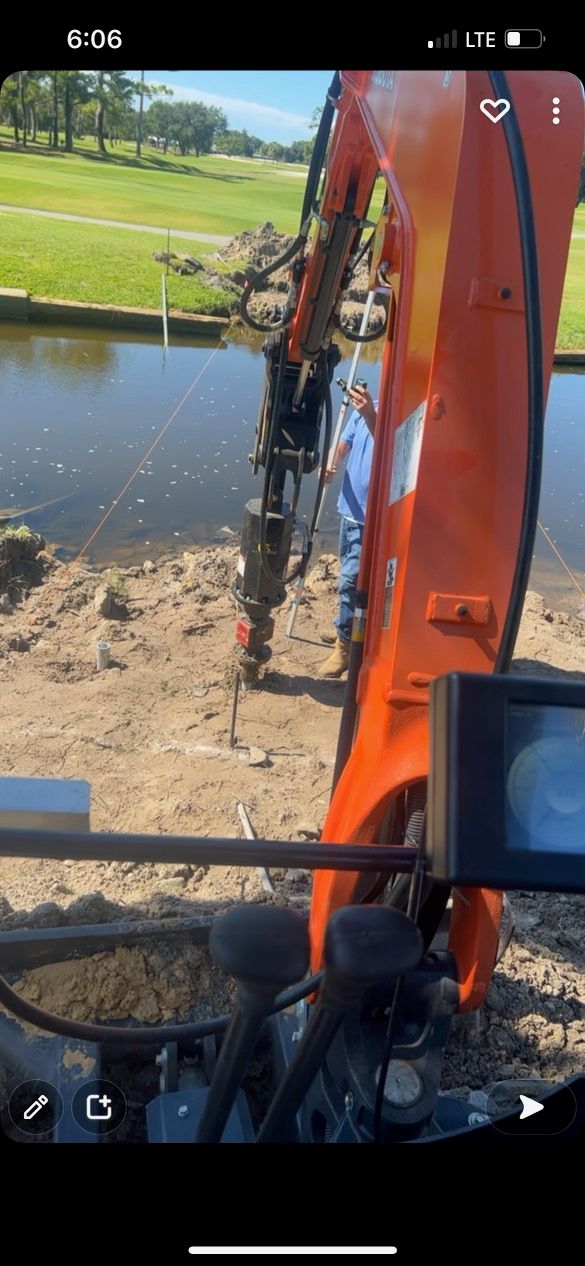 Pile installation done for a house by Gulf States Construction & Piles