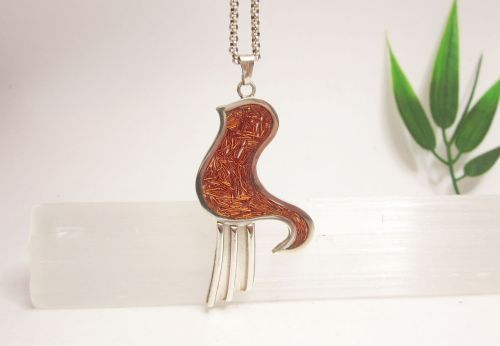 Zilveren hanger vogel Bird koper van Karen Klein edelsmid