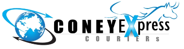 A logo for a company called coneye express