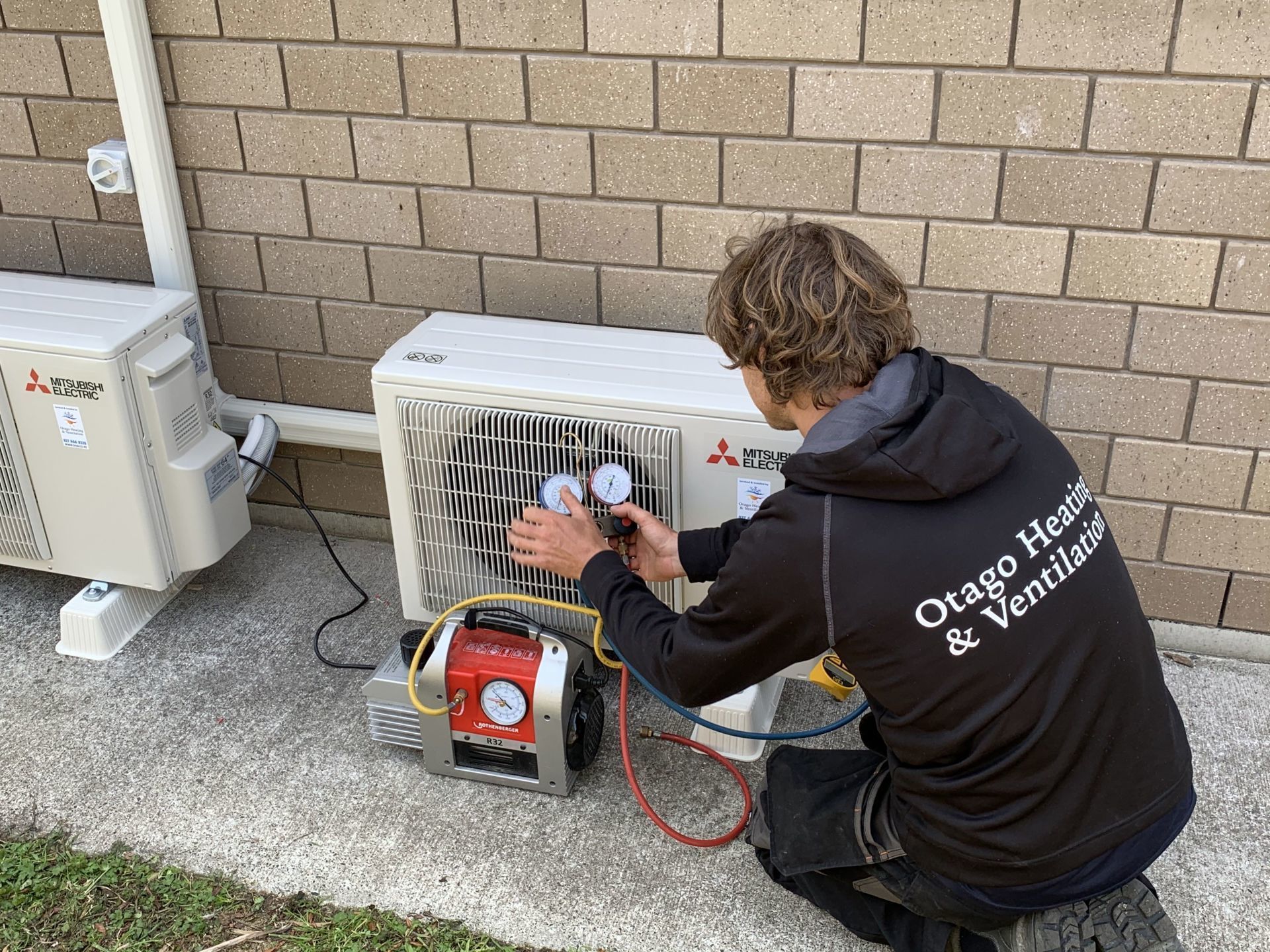 heat pumps being repaired