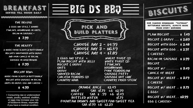 Featured image of post How to Make Big D&#039;s Bbq Branson Menu