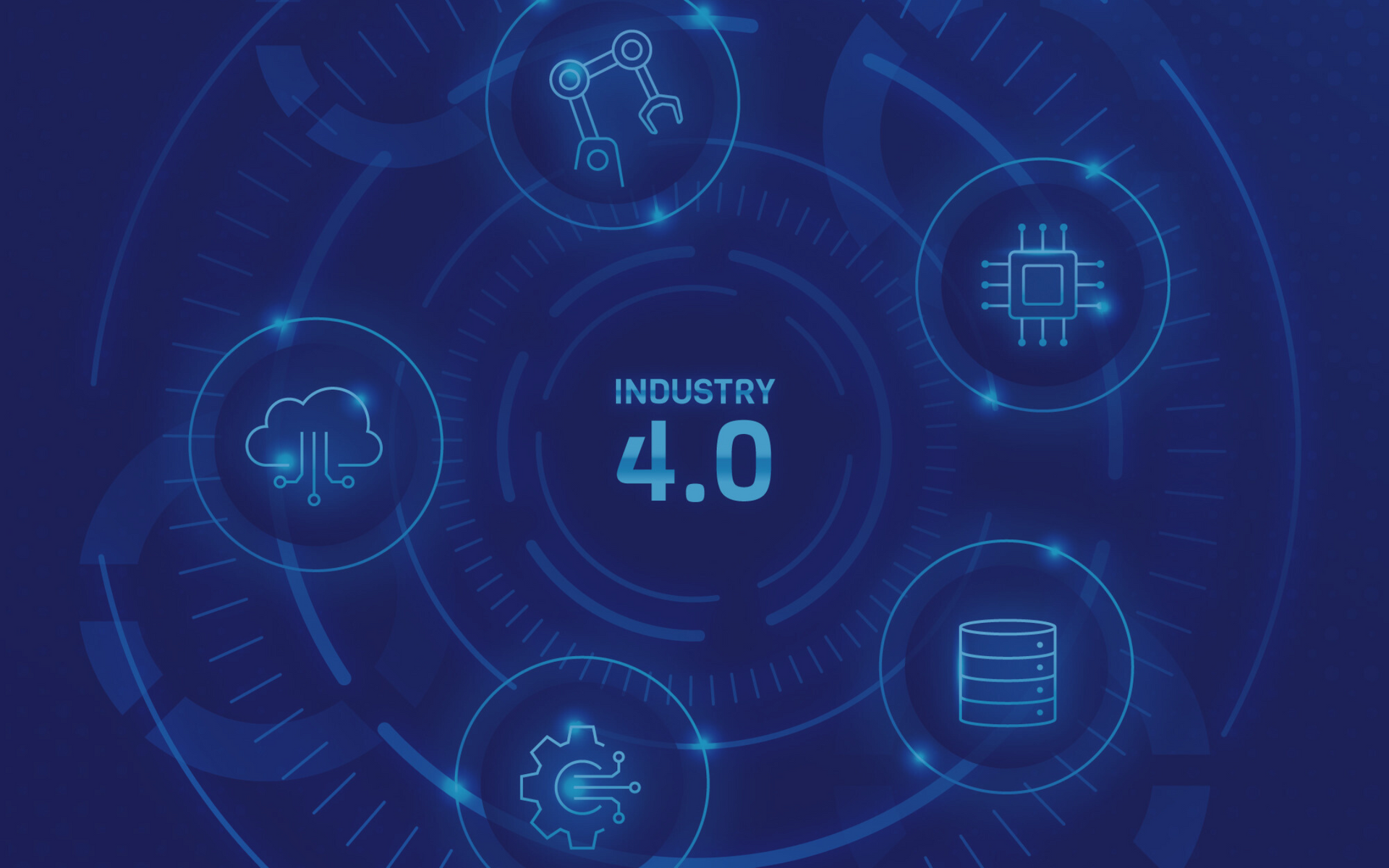 Blue graphic with 