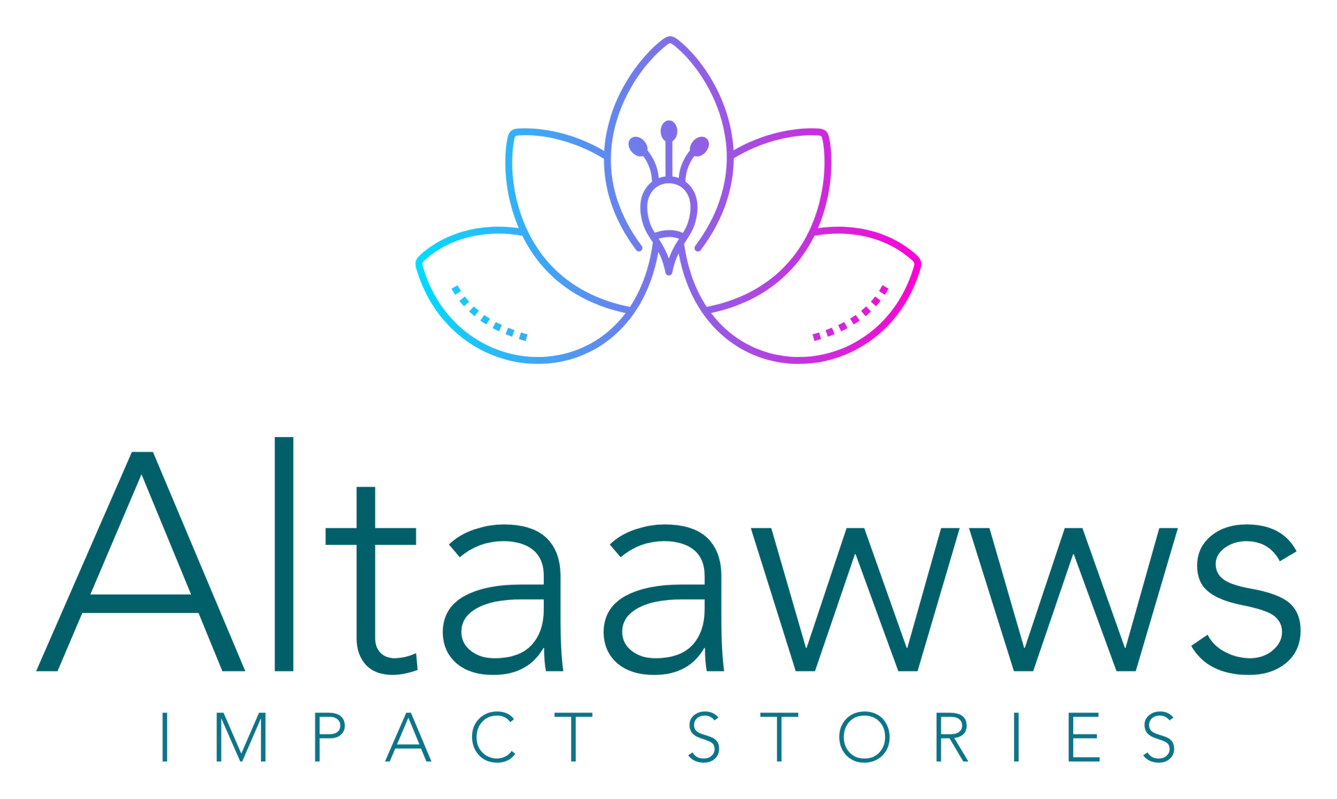 Logo: Floral design above text