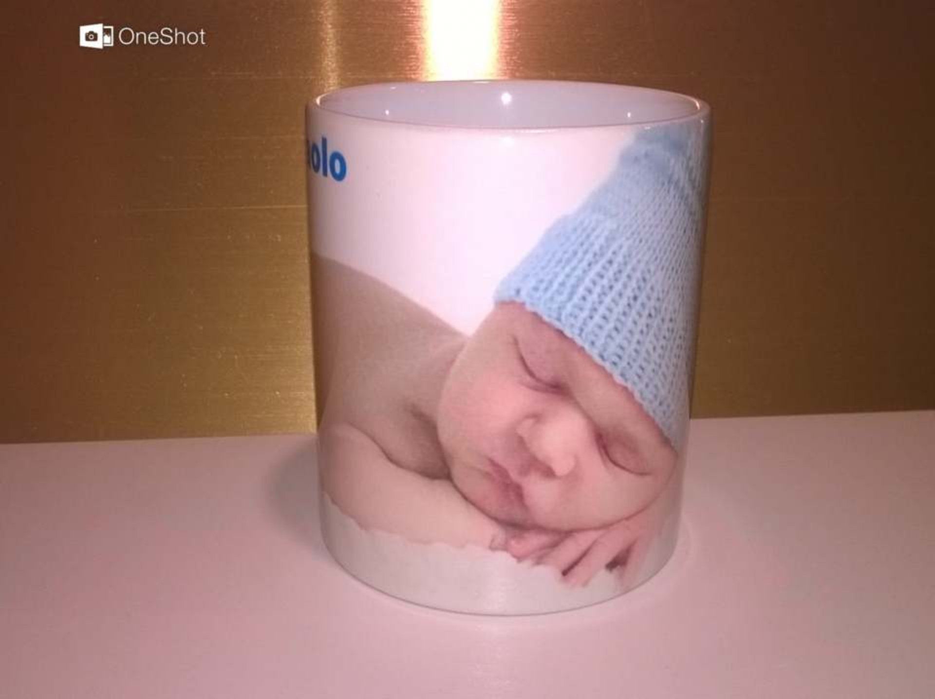 tazza con foto bebè