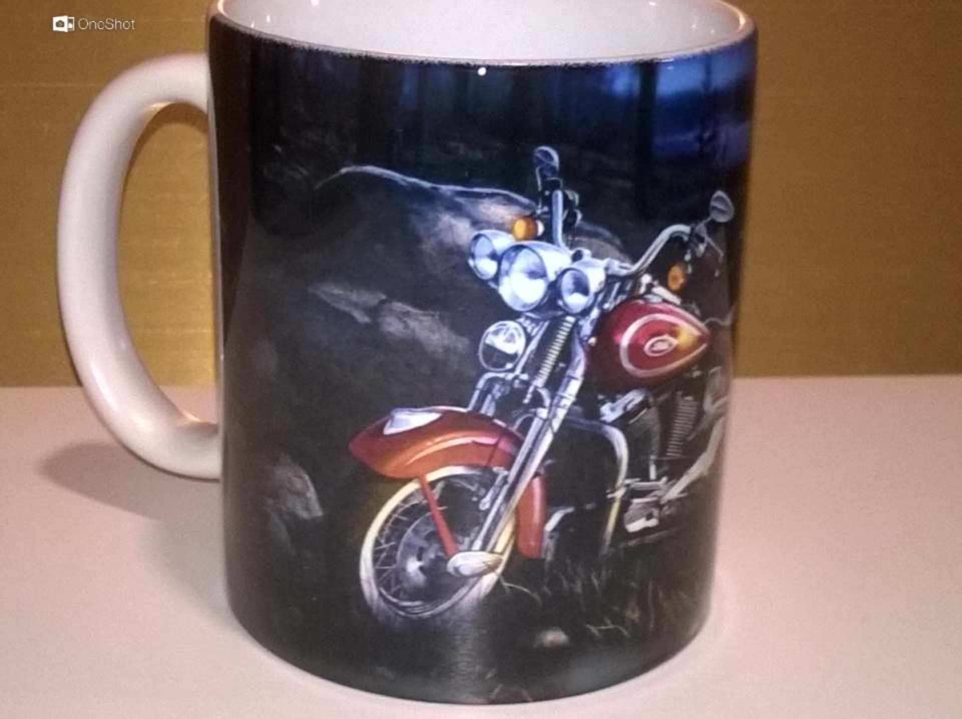 tazza con stampa motocicletta