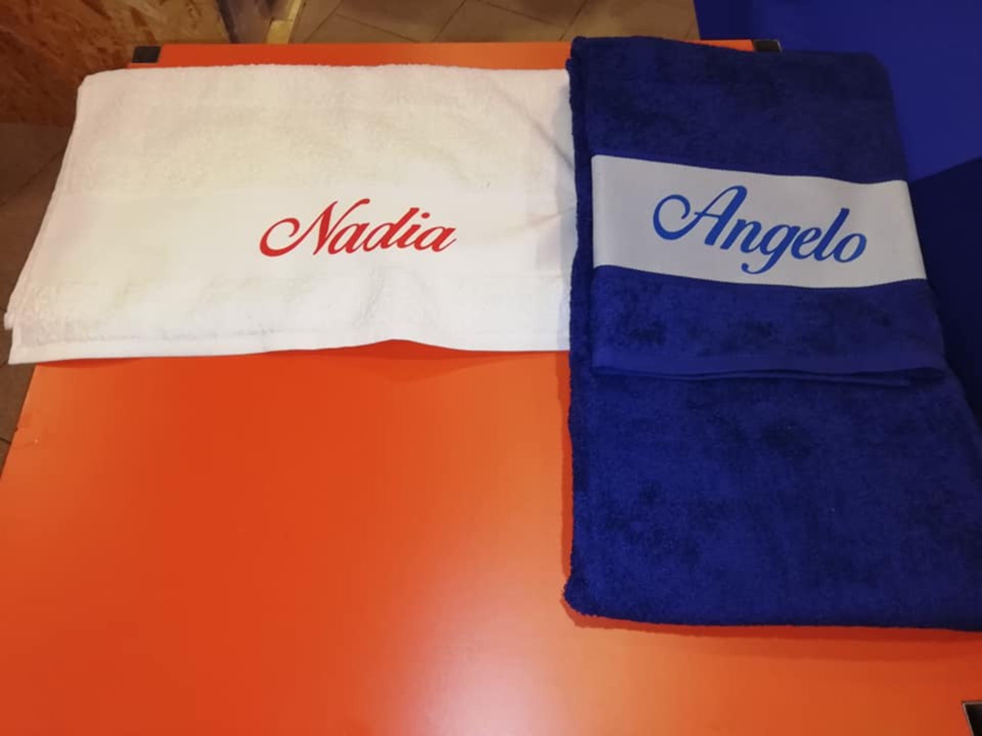 asciugamani personalizzate con nomi