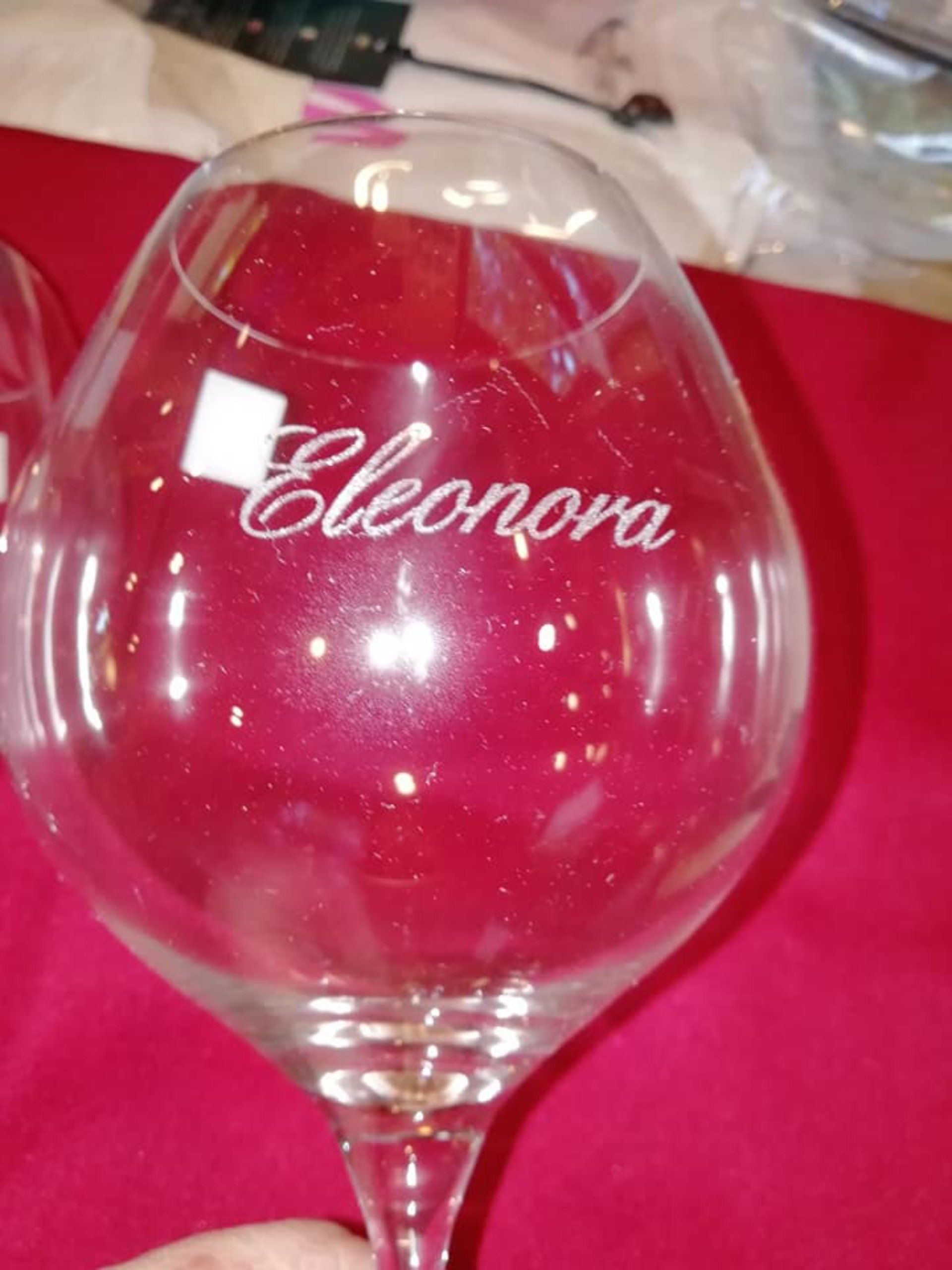 calice con scritta stampata