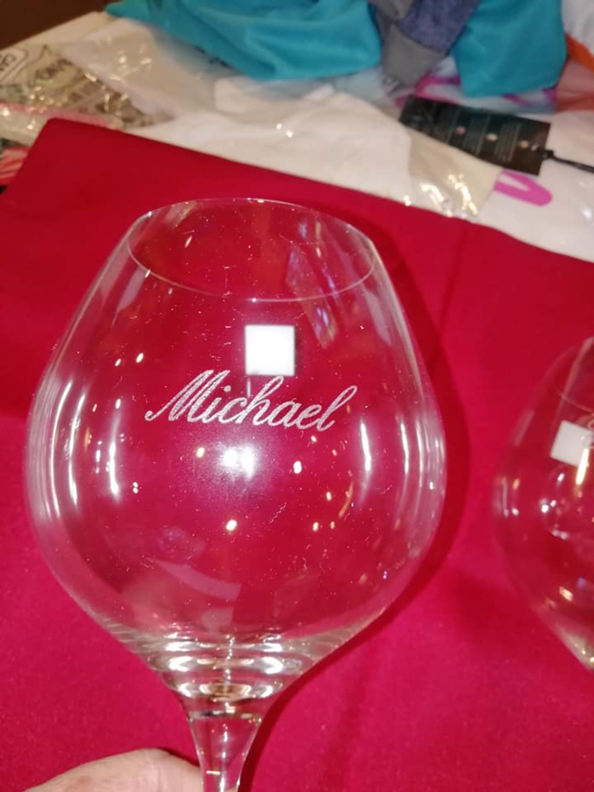 calice con scritta personalizzata