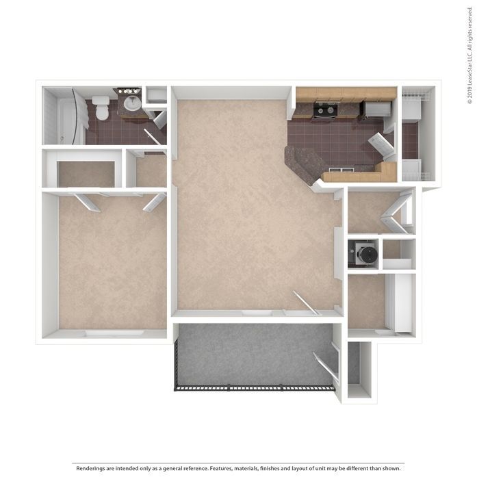 1 Bed larger unfurnished