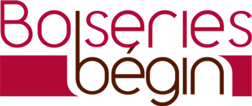 Un logo rouge et blanc pour les boiseries commence