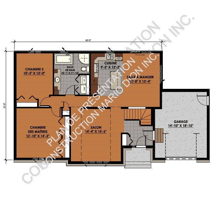 Un plan d'étage d'une maison en construction